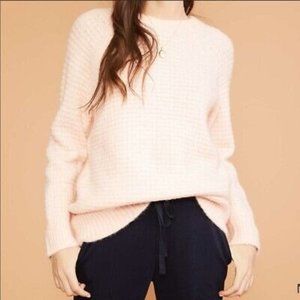 Lou & Grey Womens Texture Pullover Sweater Crew Neck Long Sleeve Cream Size XXS